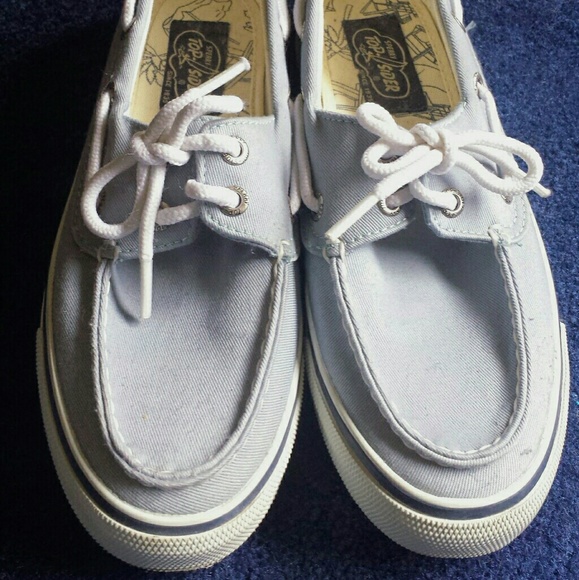 NWOT Vintage Sperry Light Blue Top Siders - Picture 2 of 4